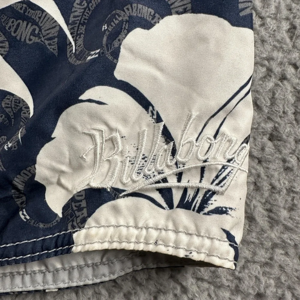 Billabong Board‎ Shorts Mens 36 Blue Floral Hawaiian Surf Swim Trunks Hibiscus